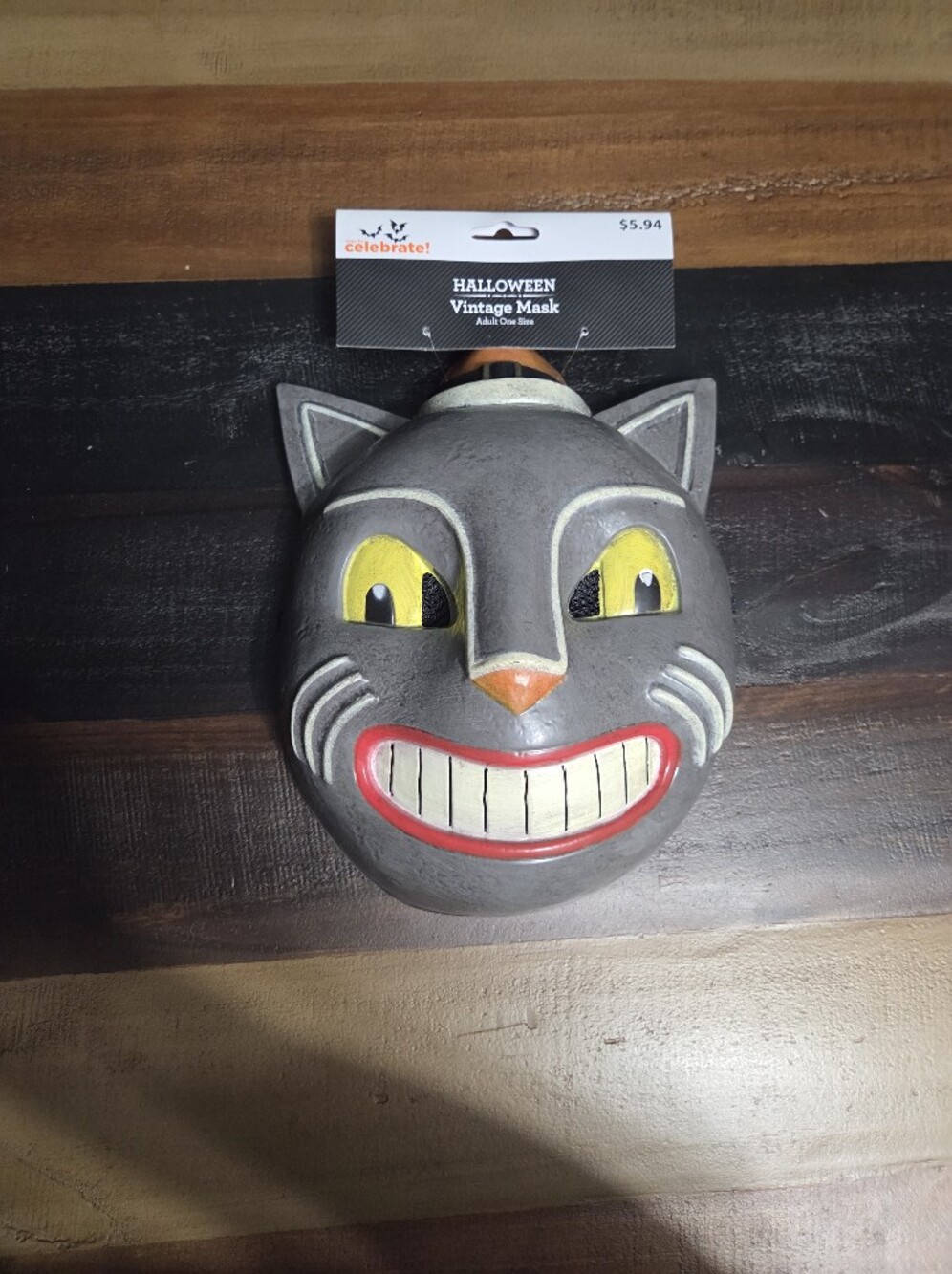 Halloween Cat Mask Vintage Style